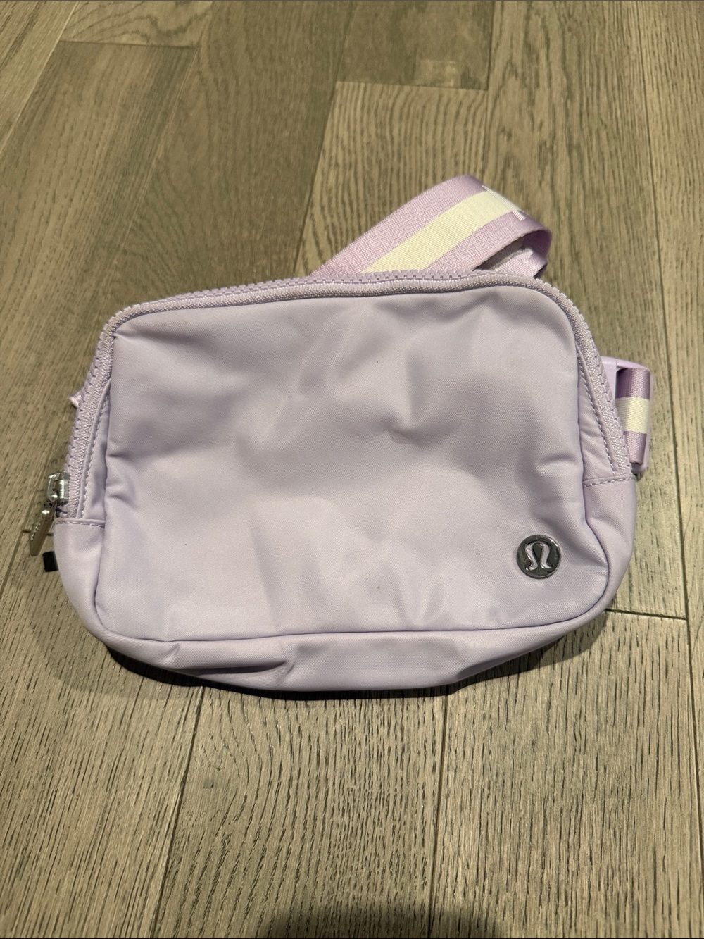 lululemon athletica Light Lavender Crossbody Bag with Striped Strap